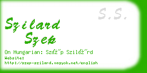 szilard szep business card